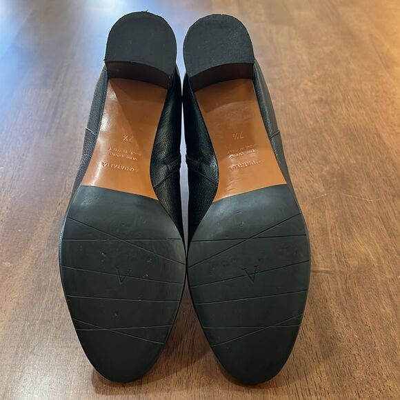 Aquatalia Vanie Black Weatherproof Leather Ankle Boots Made In Italy Women’s 7.5 - Picture 8 of 10